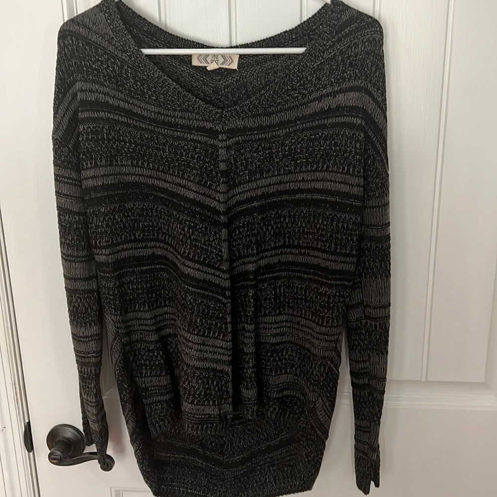 Pink Rose Asymmetrical sweater V-neck